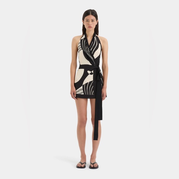 151. SIR The Label REALISME WRAP HALTER MINI DRESS Sz 0 (US 2) $420 - Picture 12 of 12